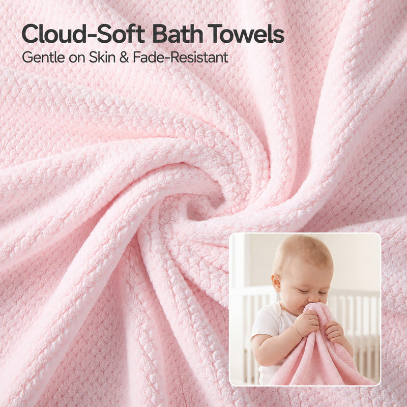 Waffle Microfiber Towel Set 6-Piece