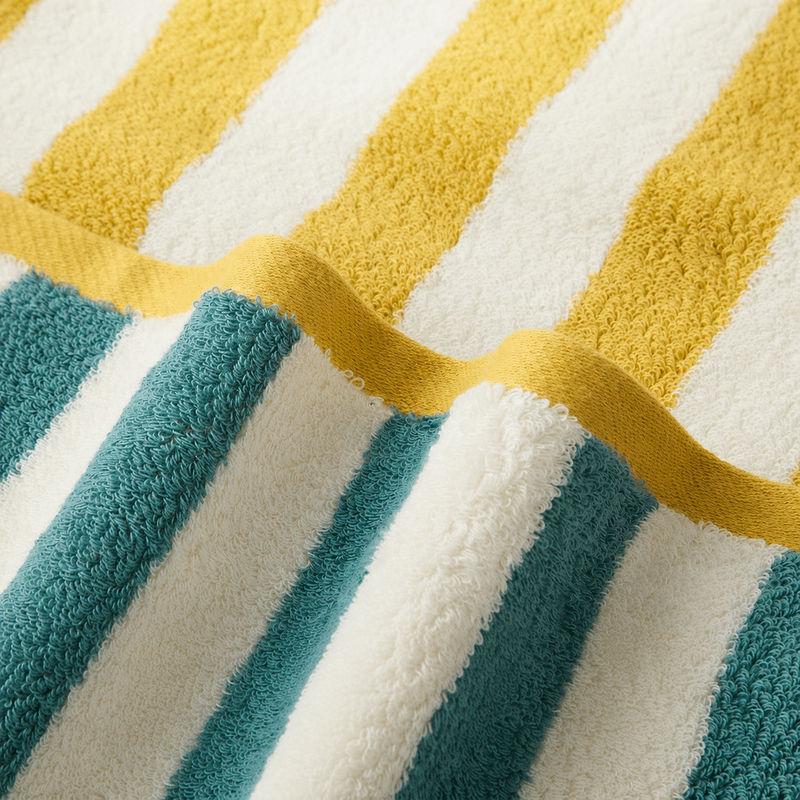 Reversible Striped Cotton Bath Towel - 2 Pack