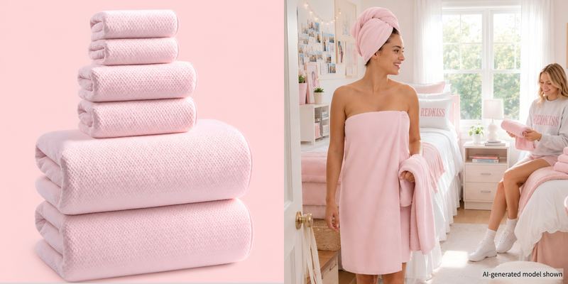 Waffle Microfiber Towel Set 6-Piece