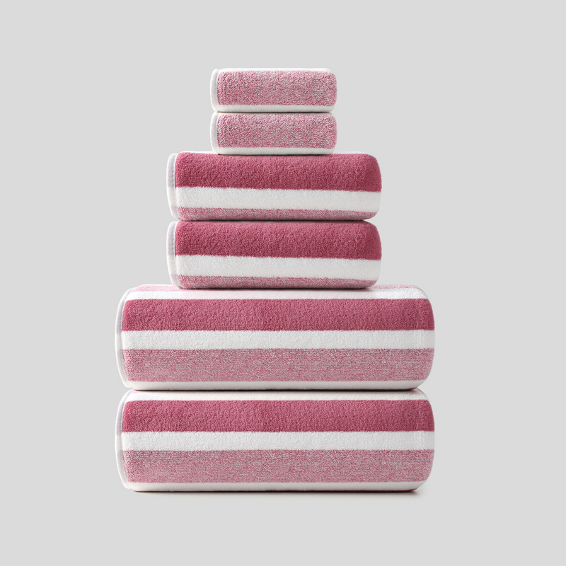 Stripe Microfiber Towel Set 6-Piece