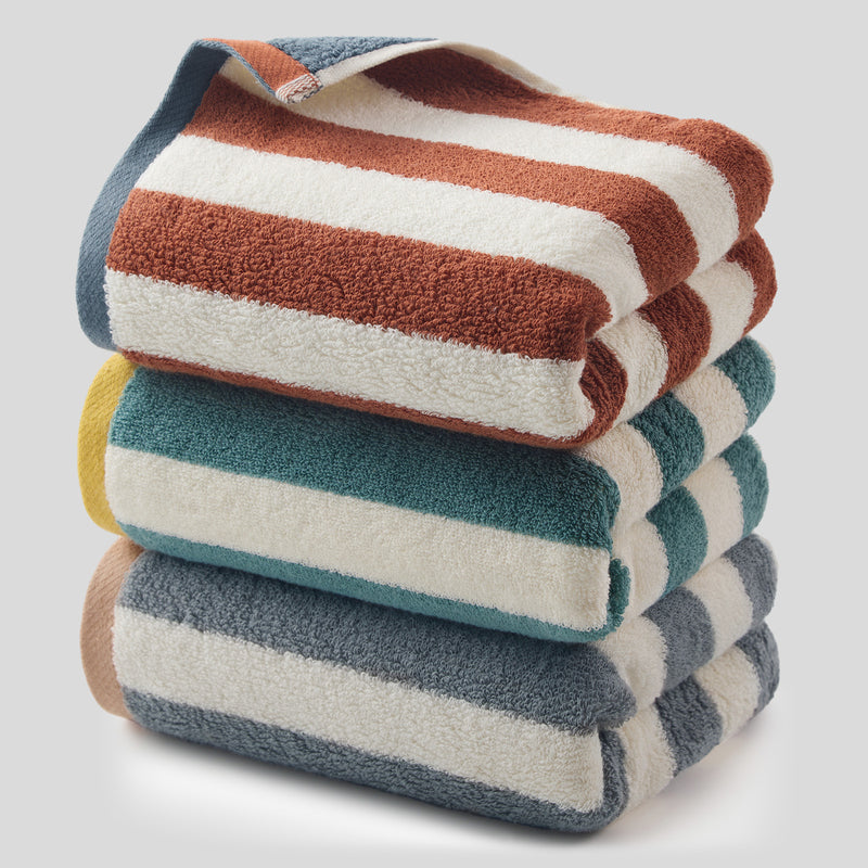 Reversible Striped Cotton Hand Towel