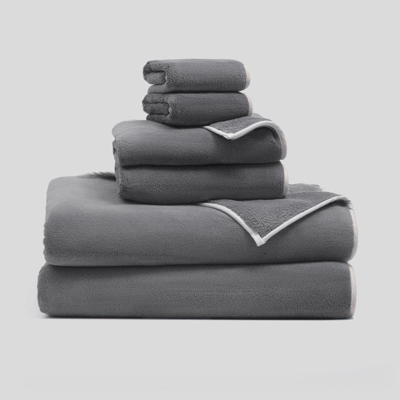Oversize Microfiber Bath Towel Set 6-Piece