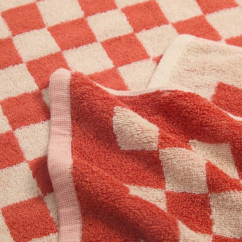 Checkered Cotton Hand Towel 5-Pack