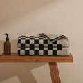 Checkered Cotton Bath Towel 2-Pack
