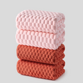 Oversize Cloud-Soft Coral Fleece Microfiber Bath Towels (4 Pack)