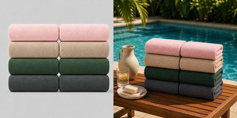 Waffle Microfiber Bath Towel 8-Pack