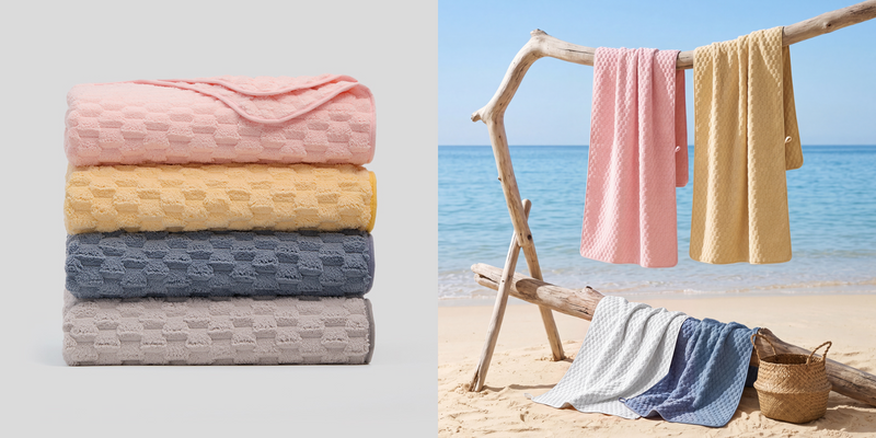 Cloud-Soft Coral Fleece Microfiber Bath Towels – 4 Pack