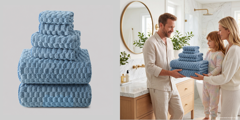 Cloud-Soft Coral Fleece Microfiber Bath Towels - 6 Pack