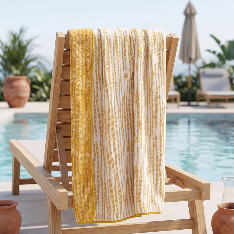 Textured Stripe Cotton Bath Towels 2-Pack