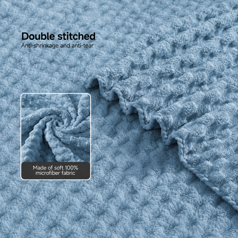 Cloud-Soft Coral Fleece Microfiber Bath Towels - 6 Pack
