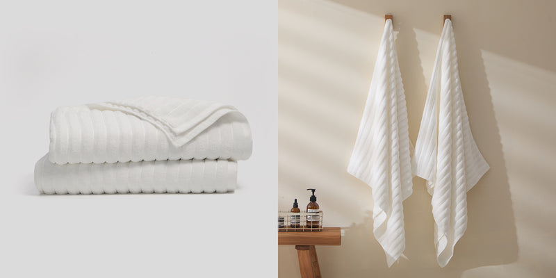 Ribbed Cotton Bath Towel 2-Pack