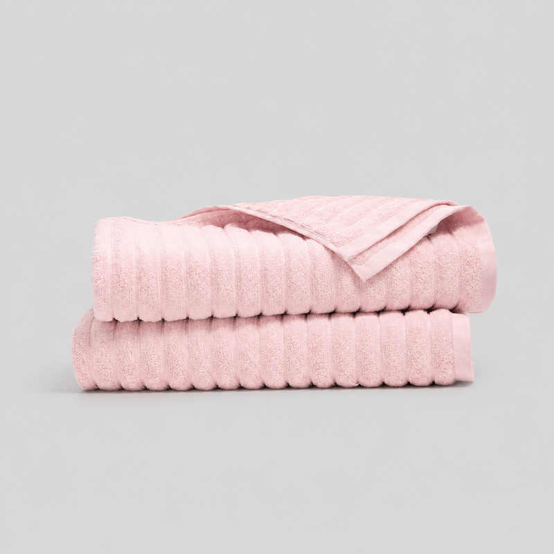 Ribbed Cotton Bath Towel 2-Pack